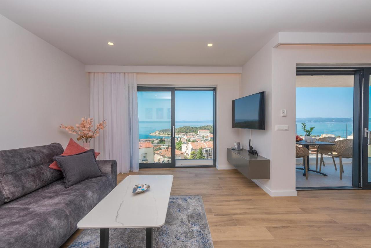 Luxury Adria Sea & City View Apartment Makarska Exterior foto